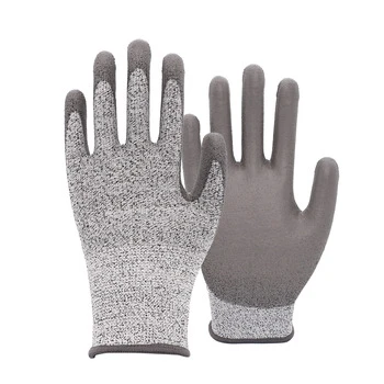 Gants enduits de PU de niveau C résistants aux coupures en Chine
